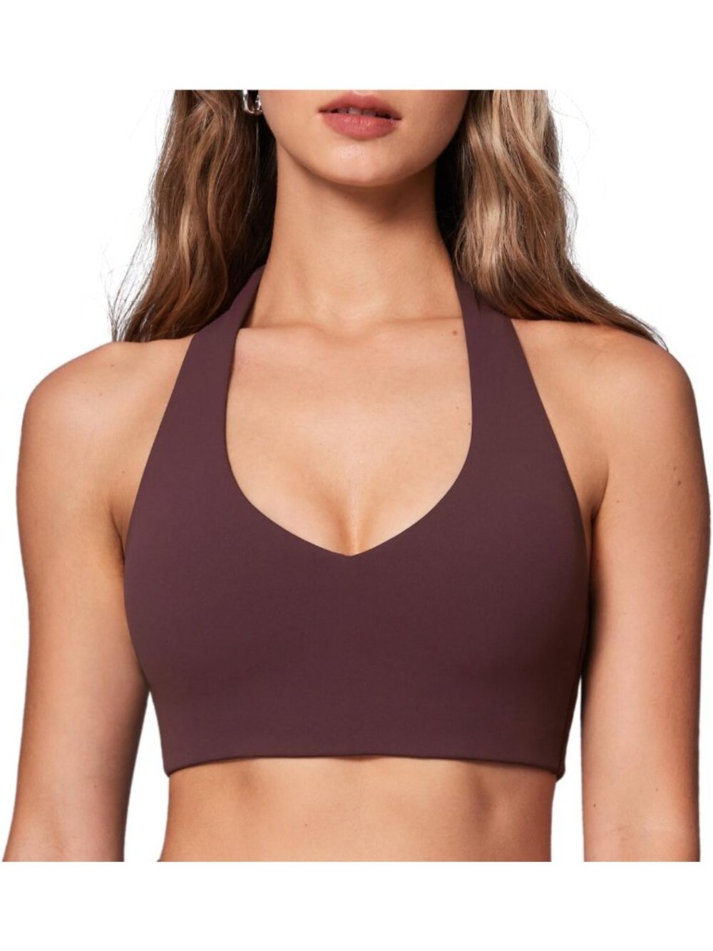 Halter Longline Padded Sports Bra for Activewear, Gym, and Yoga - Comfortable